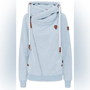 Wanakome Women's Athena Cowl Neck Full Zip French Terry Hoodie Size XL